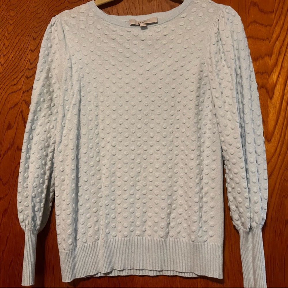 Loft pale blue textured Sweater